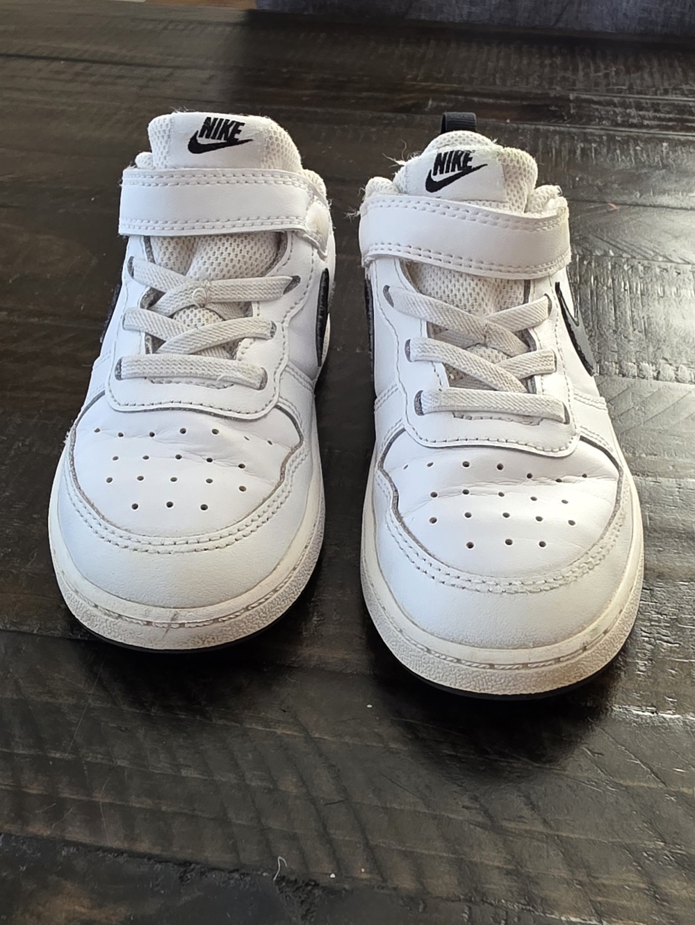 Nike, Court Borough, Low 2, White/Black, Toddler Boys' Size 10c
